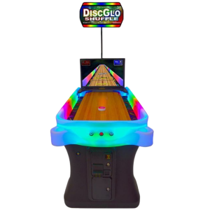 DiscGlo Shuffle in Dubai – glow-in-the-dark shuffleboard game experience